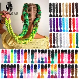 Menschliches Haar Bulks 24 Zoll Jumbo Flechthaar Synthetische Haarverlängerungen Afro Ombre Crochet Braid Haar Großhandel für Frauen Alororo 230828