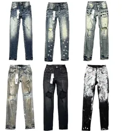 jeans de grife jeans roxo calças de grife slim fit rasgado jeans retro casual ao ar livre sweatpants moda jogger cor pura moda vintage buraco jeans 34