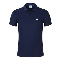 メンズポロスサマーメンズゴルフシャツ刺繍Jリンデバーグウェアカジュアルショートスリーブ通気式高品質ポロTシャツトップ230828