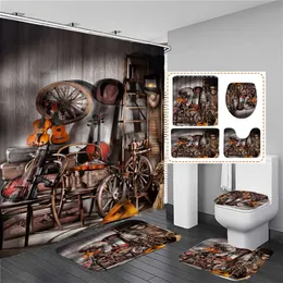 Western Cowboy Duschvorhang 183 X 183 Cm – Wasserdichter Stoff, Vintage-Design Mit 12 Haken