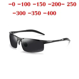 Óculos de sol alumínio magnésio feito sob medida miopia menos lente polarizada esporte preto anti-vento óculos NX 230828