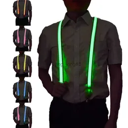 Suspensórios com clipe de LED gravata borboleta brilhante ajustável calças luminosas tiras lembrancinhas para festival em casa suprimentos de casamento HKD230829