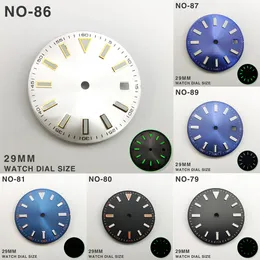 Other Watches 29mm NH35 Watch Dial Green Luminous Modified Watch Face Watch Parts Accessories for Datejust NH36/4R/7S Movement 230829