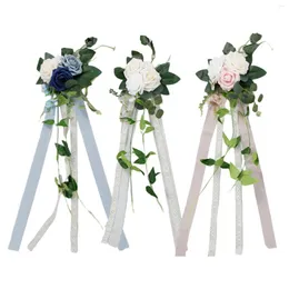 Flores decorativas corredor pew arranjo de flores entrada decoração floral artificial 50cm decorações de casamento para festival