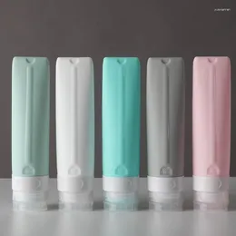 Liquid Soap Dispenser Japanese-style Silicone Sub-bottling Travel Set Shampoo Cosmetic Storage Bottle Squeeze