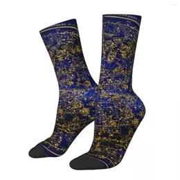 Men's Socks Hip Hop Vintage Northern Hemisphere Constellation Zodiac Astrology Crazy Seamless Printed Novelty Crew Sock Boys