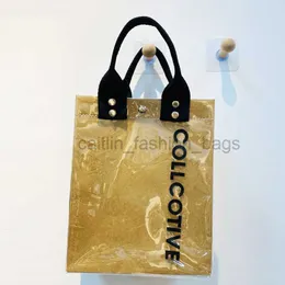 Torby na ramię przezroczystą torbę galaretową Kraft Paper luksusowy projektant damski damska damska 2023 zakupy caitlin_fashion_bags