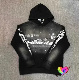 Sudaderas con capucha para hombre Sudaderas 2023 Vintage Grey Hellstar dios Racer Sudadera con capucha Hombres Mujeres 11 Estampado andrajoso Hellstar Star Sudadera con capucha Lavado Sudaderas Jerseys J230829