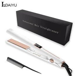 Hair Straighteners LDY Straightener Negative Ion Care Professional Flat Iron LED Display Curler Electric Curling Corrugation 230828