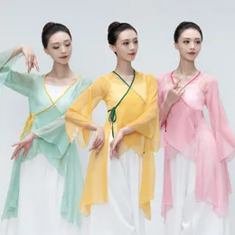 Stage Wear Vêtements de formation de danse classique Élégant Body Charm Gaze Chinoiserie Folk Performance