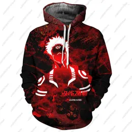 Felpe con cappuccio da uomo unisex Anime Jujutsu Kaisen Pullover Itadori Yuji Gojo Satori Fushiguro Megumi Kugisak Felpa con cappuccio per adolescenti Ragazzi Stampa 3D