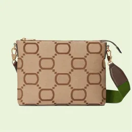 Płótno męskie torba crossbody Big super podwójne litery Women Messenger Bag luksusowe torby krzyżowe torby na ramię skórzane torebki