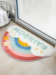 Dywany dywan półkole łazienka zapobiega śliskimi bibulowymi drzwiami, aby dodać gęstą uroczą matę mieloną 230828