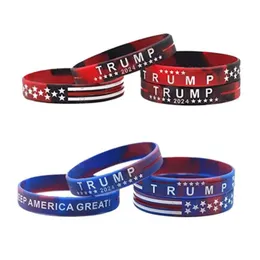 Party Favor Keep America Great Sile Armband Trump 2024 Armband Presidentval Presenthandelsband Drop Leverans Home Garden Fes DHVW8