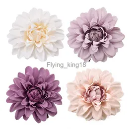 30pcs/9cm Dahlia Dahlia Silk Flower Rose Heads for Wedding Decoration DIY WETTH GID HIST SCRABKING FAP