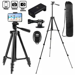 Tripod Smartphone Tripod STTTOND STRATOD na statyw telefoniczny na mobilny potrójnie na telefon komórkowy przenośny stojak na selfie zdjęcie HKD230828