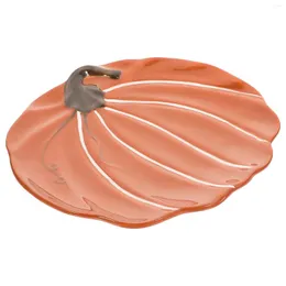 Set di stoviglie Piatto in ceramica Posate decorative Vassoio da cucina Pasta Po Prop Servire zucca