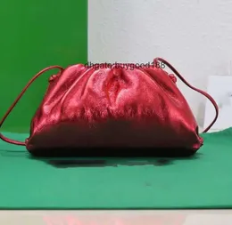 Botegss Ventss Woven Pouch designer bag Mini Satins Top Handle Bag Designer Women Clutch Metallised Crinkle Leather Have Real Logo
