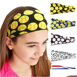 Festa favor beisebol esportes headband mulheres homens softball time de futebol faixas de cabelo suor headbands yoga fitness hairband gota entrega h dhcps