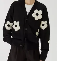 Mulheres marca suéteres designer carta padrão cardigan camisola casaco de lã misturada malhas senhoras de malha superior com decote em v manga longa casaco