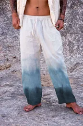 Men s Pants Bohemian Style Gradient 3D Casual Daily Wear Full Length Mid Waist Pocket Drawstring Slack Streetwear Bottom S 5XL 230828