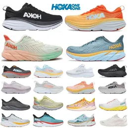 Hoka Casual Shoes for Sale 남성 여성 Hokas Bondi 8 Cliftons 스포츠 트레이너 클라우드 러너 스니커즈에 트리플 흰색 사이클라멘 달콤한 라일락 구입