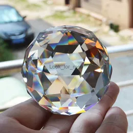 Clear Cut Crystal Sphere 40-80mm Facetterade blickande bollprismor Suncatcher Home Decor HKD230828