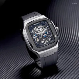손목 시계 Ronmar 남자의 완전 자동 시계 럭셔리 기계식 손목 시계 사파이어 크리스탈 비즈니스 시계를위한 방수 클래식