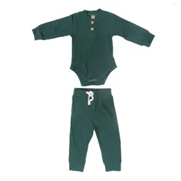 Clothing Sets Baby Bodysuit Long Sleeve Fashion Comfortable Practical Simple Skin Friendly Cotton Green For Outdoor Boys