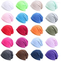 Berets 2023 Fashion Spring Autumn Beanies Mens Cap Coll Color Women Women Baggy Turban Hats زوجان يرتدون أغطية الشعر