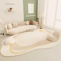 Leichte, luxuriöse, unregelmäßige Teppiche für Schlafzimmer, großflächige Kaschmirteppiche für Wohnzimmer, rutschfester Garderobenteppich, waschbare Lounge-Matte HKD230829