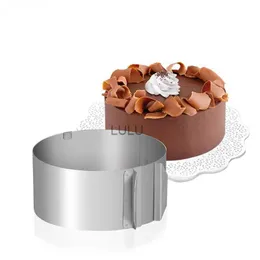 Justerbar rund tårta ring mögel utdragbar mousse tårta ring rostfritt stål cirkel bakning ringkaka verktyg 189 hkd230828
