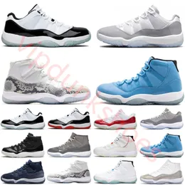 Basketball Shoes 11 jumpamn 11s Cherry Concord 25th Anniversary Men women Gamma Blue Sneakers Cool Grey Cement Grey 72-10 Cap and Gown Sports Trainers Outdoor