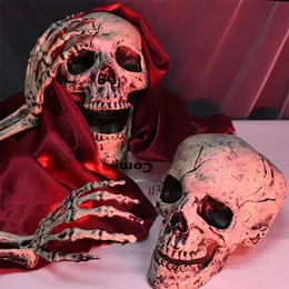 Dekorativa föremål Figurer Halloween Skull Head Hand Skeleton Body Decoration for Outdoor Yard Lawn Garden Party 230828