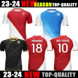 23/24 Mônaco Camisas de futebol 2023 Home ZAKARIA M. CAMARA BEN YEDDER  BOADU GOLOVIN Camisa MINAMINO FOFANA FELIX EMBOLO SINGO Uniformes de futebol