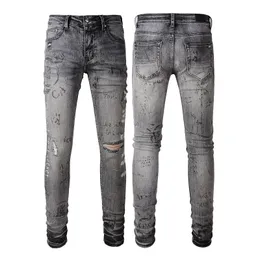 Syy New 2023 Mens Designer Jean Fashion Denim Pants for Male Skinny Ripped Destroled Stretned Slim Fit Jean Beam Foot Ounsers NJSF