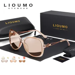 Mode Sonnenbrillen Rahmen LIOUMO Luxus frauen Sonnenbrille Polarisierte Weibliche Gläser Pochromic Shopping Brillen Mode Tee Rahmen UV400 zonnebril dames 230830