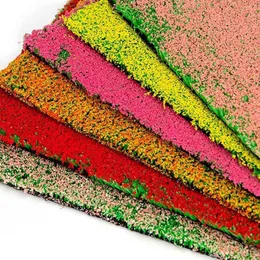 Fiori decorativi 1 pz prato artificiale con triturato 30g colorato su simulazione prato tappeto erboso 10 colori fai da te micro paesaggio