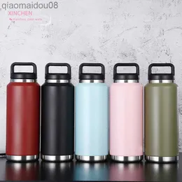 Tumblers Xinchen 36oz 대용량 우유 병 야외 스포츠 스테인리스 스틸 이중층 진공 플라스크 HKD230830