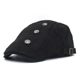 Berets unisex bawełniany malarz beret caps karze golf golf golf jadący płaski cabbie sboy baker boy do przodu kapelusz 230829