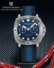 Zegarek na rękę Pagani Design Męskie zegarki Luxury Automatyczne mechaniczne zegarek dla mężczyzn 200m Wodoodporny zegarek ze stali nierdzewnej Mężczyźni 230830
