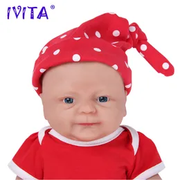 Dolls ivita WG1512 14 cala 1,65 kg Silikonowe pełne ciało BEBE Reborn Doll „Coco” miękkie lalki realistyczne dziewczynka dla dzieci ślepe zabawki dla dzieci 230828