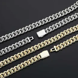 VVS Diamond Chain Hip Hop 10mm gränsöverskridande explosiv koppar Mikroinförs zirkon kubansk halsband europeisk och amerikansk