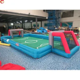 wholesale 20x10m (65x33ft) with blower Free DOor Ship Outdoor Activities giant inflatable football field commercial big soccer fields sport game for sale-O