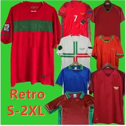 Ronaldo Retro Soccer Jerseys 1998 1999 2012 2012 2002 2004 Rui Costa Figo Nani Costa Classic Football قمصان Camisetas Ronaldo de Futbol Portugal Vintage 66666