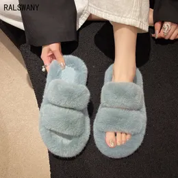 Slippers Comfortable and Warm Indoor Slippers Fashion Women Shoes Velvet Flat Bottom Luxe Ladies Slipper 230830