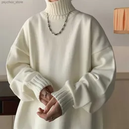 Осенняя зимняя мода Мужской прохладный мальчик повседневный рыхлый вязаный вязаный пуловер