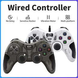 Kontrolery gier joysticks przewodowy kontroler gier z joystick 360 3D na pudełko na telewizję Android/konsola gier/para/laptop z wibracją Turbo Funkcja x0830