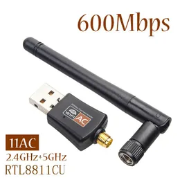 600M 5Ghz/2.4Ghz Wireless Dual Band 802.11AC USB WiFi Adapter Perfect for Desktops & Laptops & PC