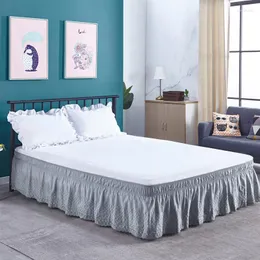 Gonna da letto Tinta unita Home El Copri fascia elastica avvolgente senza decorazioni per biancheria da letto elasticizzata in superficie